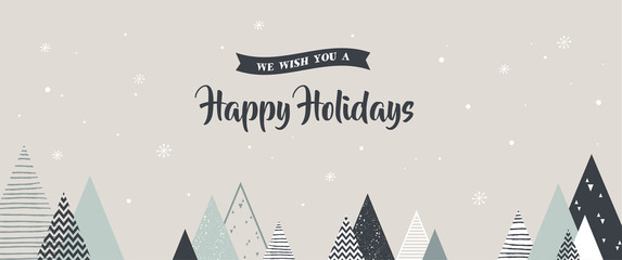 Christmas winter landscape background. Abstract Vector