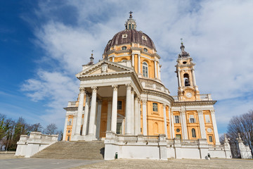Fototapeta na wymiar Torino - The church Basilica di Superga.