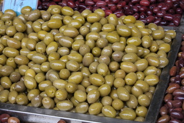  fresh harvested olives on greek market