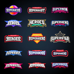 Sport emblem typography set. Super logo for your t-shirt. Mega logotype collection © lunarts_studio
