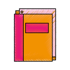 school folder with paper stationery supply education