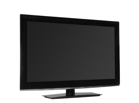 Modern monitor on white background