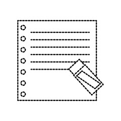 Fototapeta premium school blank paper note with eraser supply