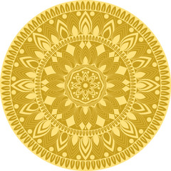 Golden mandala pattern