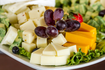 Fruit and Cheese Tray on Display