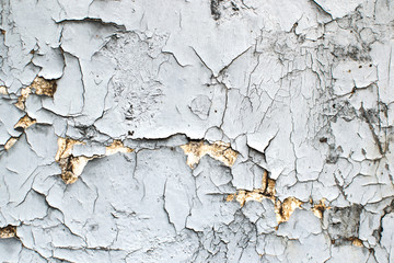 Old cracked paint on wooden wall