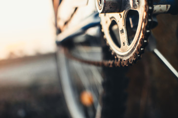 the front sprocket on the bike large