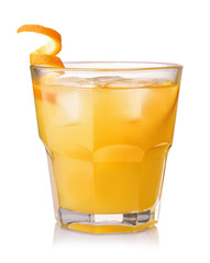 Glass of screwdriver cocktail