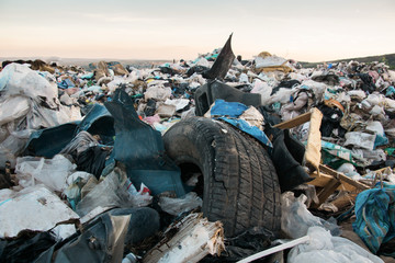 Landfill of trash