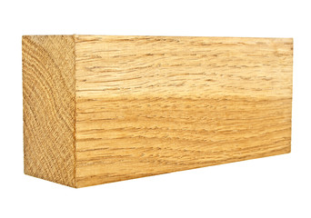 Oak wooden bar isolated on a white background