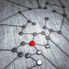 Connection concept 3d rendering