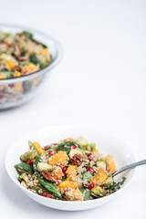 Delicious Fall Salad with brussels sprouts and butternut squash