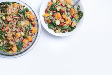 Delicious Fall Salad with brussels sprouts and butternut squash