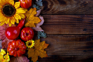 Obraz na płótnie Canvas Autumn decorations background
