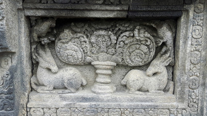 Temple de Prambanan sur l'île de Java, Indonésie
