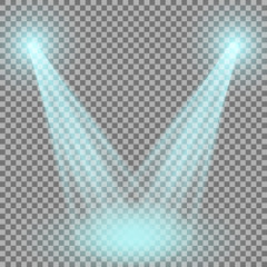 Vector spotlight, light effect isolated and transparent, aqua color © jubal_light