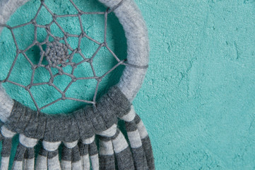 Dream catcher on aquamarine