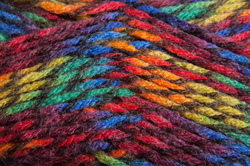 Multicolored yarn for knitting
