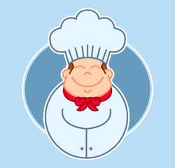 Happy Baker Icon/Illustration of a happy chef or baker icon