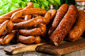 Assorted smoked sausages