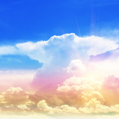 Naklejka na ściany i meble Sky colors air clouds