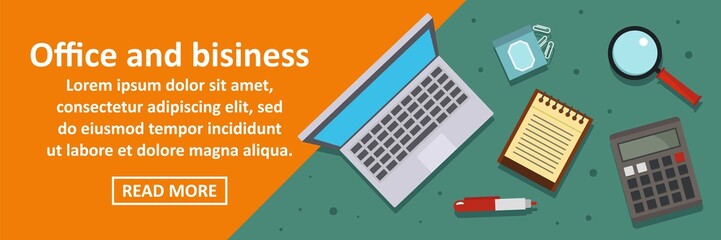 Office and business banner horizontal concept