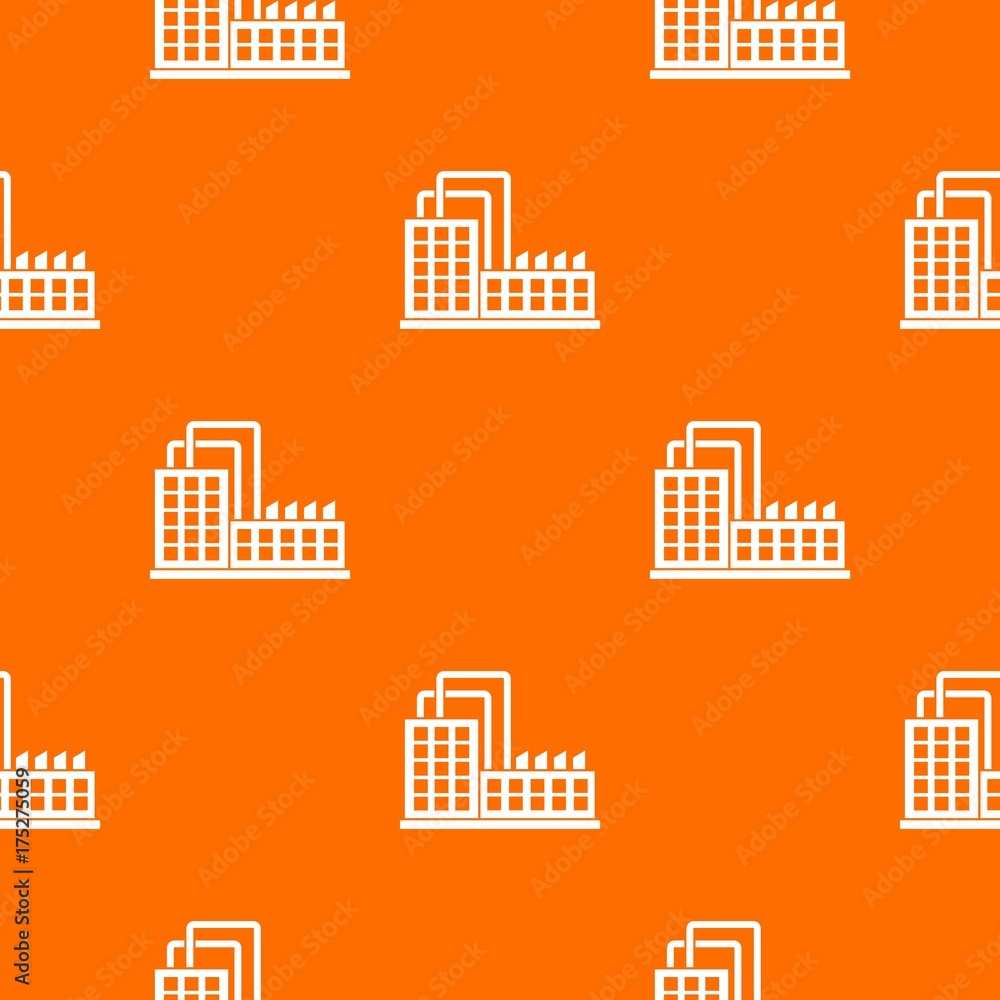 Poster Factory building pattern seamless