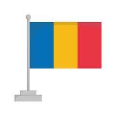 National flag of Romania Vector Illustration