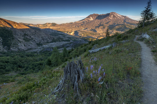 Beautiful Mount St. Helens National Volcanic Monument in Washington State, U.S.A.