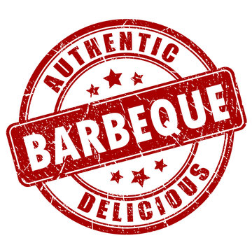 Barbeque rubber stamp
