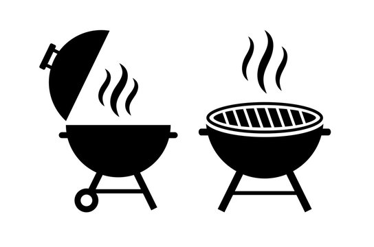Outdoor grill vector icon