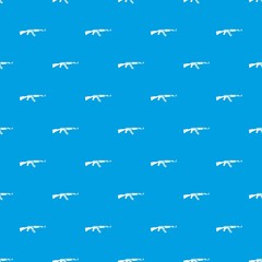 Military rifle pattern seamless blue