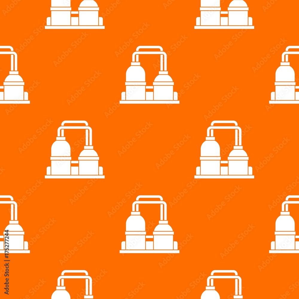 Poster oil processing factory pattern seamless