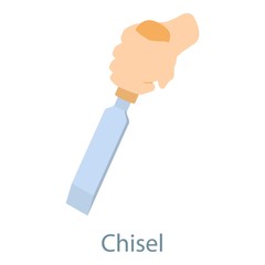 Chisel icon, isometric 3d style
