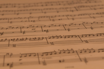 Notenblatt Hintergrund