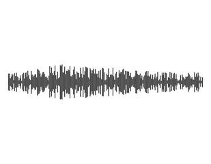 Sound wave. Isolated on white background. Vector illustration.