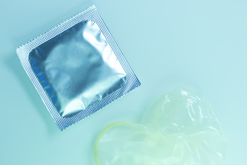 Rubber condom contraceptive