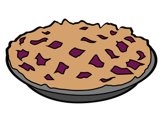 Isolated traditional pie
