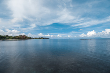 Beautiful Beach and Cloudy Blue Sky 