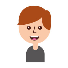 portrait of happy young boy smiling cartoon