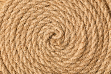 View of hemp rope, close up