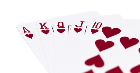 royal flush hearts flourish