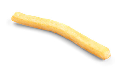 Yummy french fry on white background
