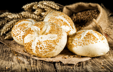 Close-up of traditional bread.