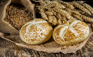 Close-up of traditional bread.