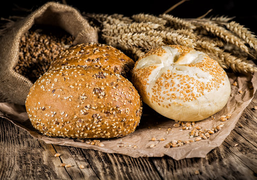 Close-up of traditional bread.