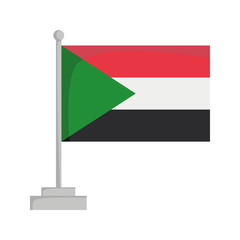 National flag of Sudan Vector Illustration