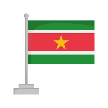 recommend clip art: National flag of Suriname Vector Illustration