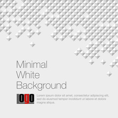 White minimal geometric background with pyramid pattern. Cover design for book, brochure, CD, annual, website, poster, advertisement, etc. EPS10 vector.