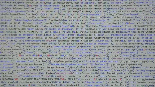 HTML and CSS code developing. Website design code programming on a laptop screen